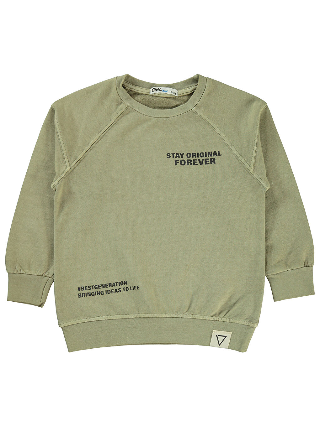 Bej Boys Erkek Çocuk Sweatshirt 2-5 Yaş Taş Rengi