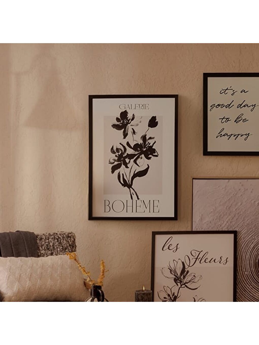 Deco French Cottage Galerie Boheme Çerçeveli Tablo - Siyah - 50x70 cm-5