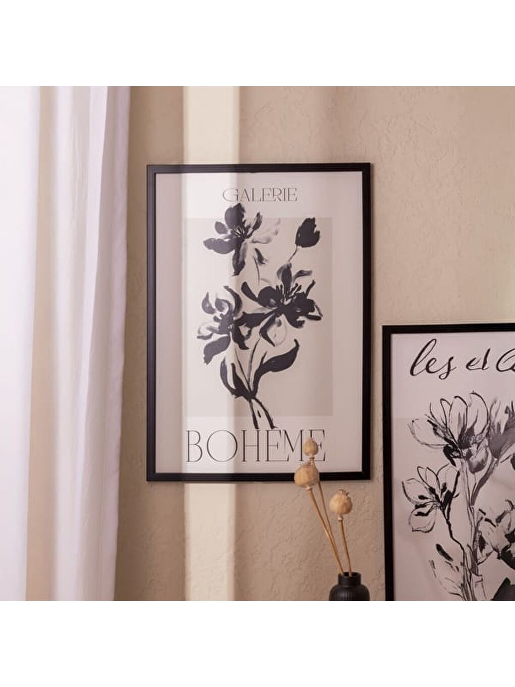 Deco French Cottage Galerie Boheme Çerçeveli Tablo - Siyah - 50x70 cm-6