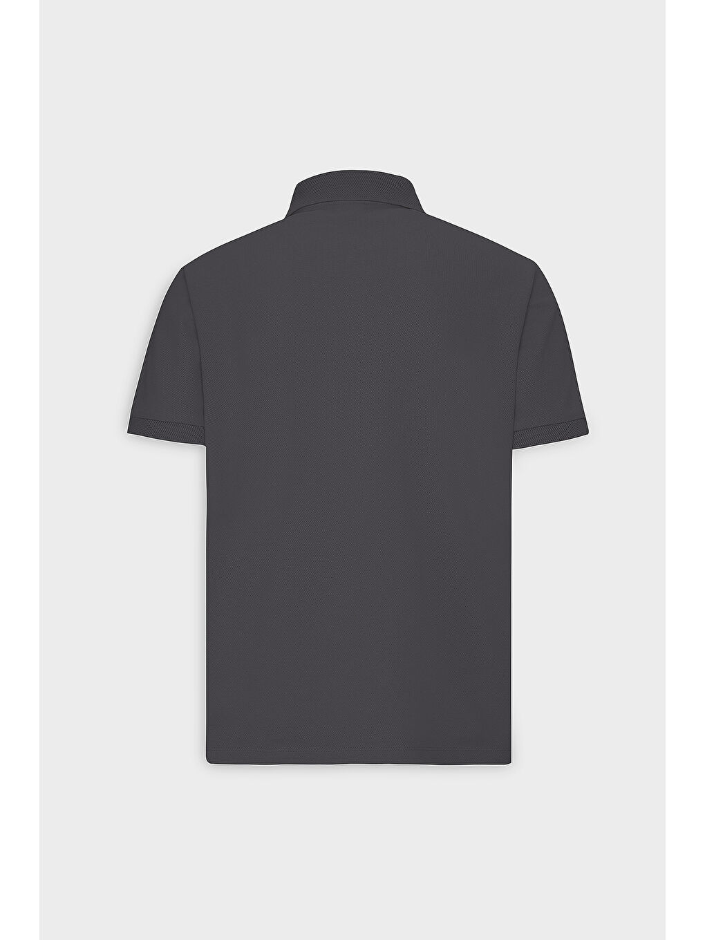 Erkek Antrasit Slim Fit Dar Kesim Polo Yaka %100 Pamuk Kısa Kollu Tişört-10