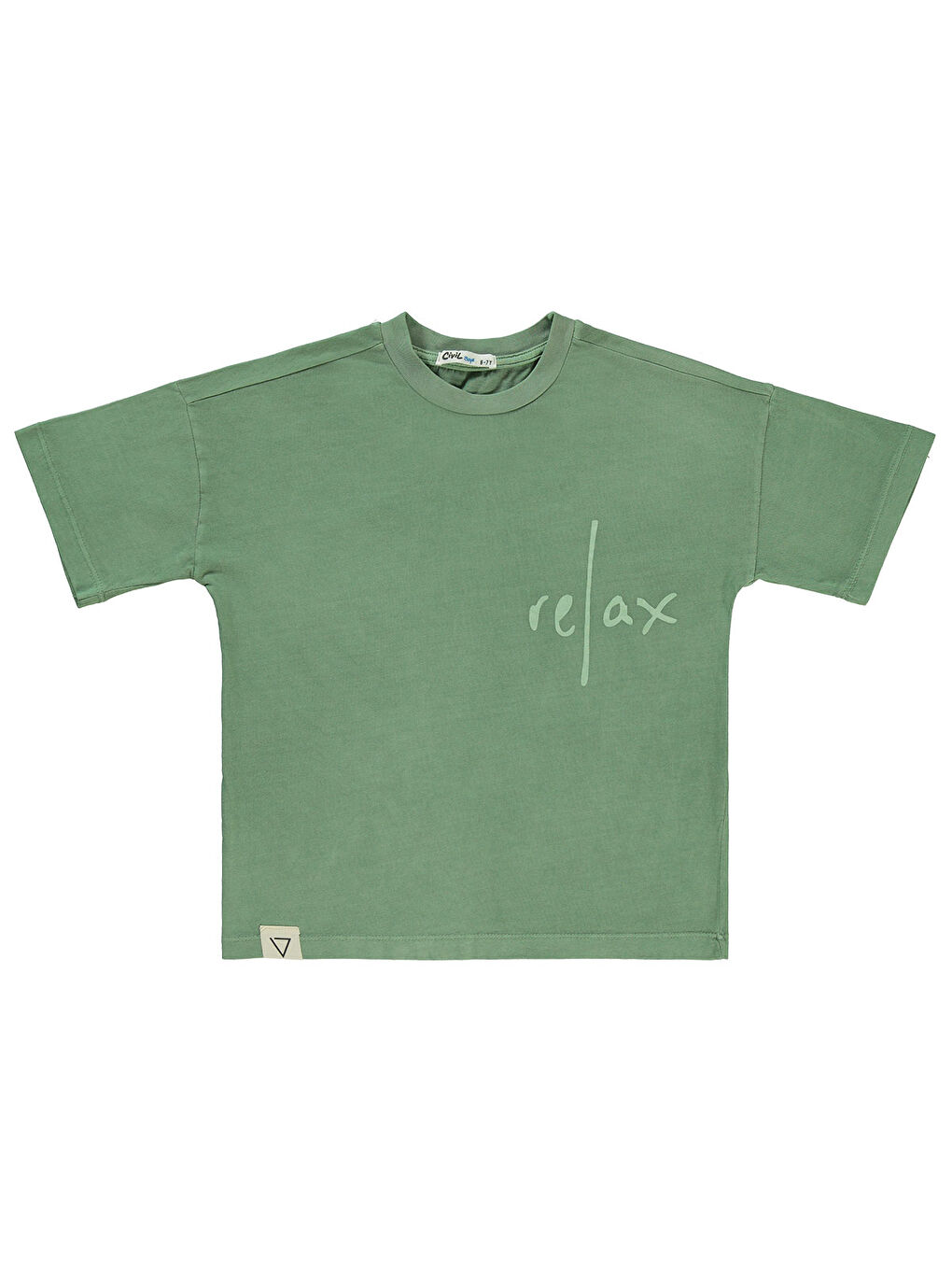 Boys Erkek Çocuk Tişört 6-9 Yaş Haki-2