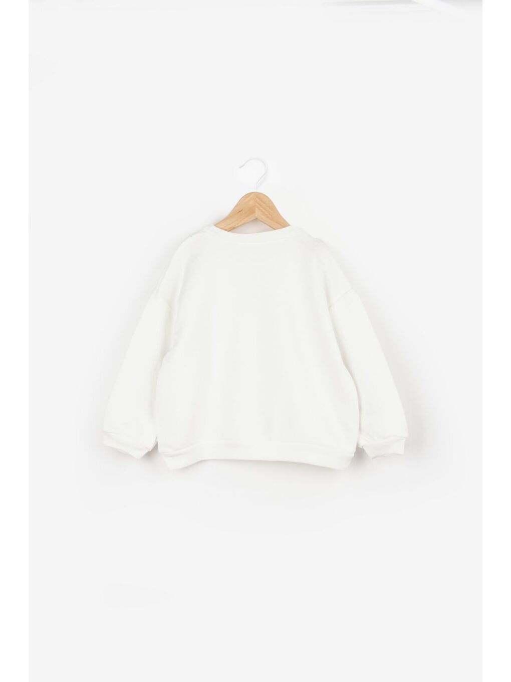 Ekru  Önü Fiyonklu Kız Çocuk Sweatshirt - Sophie-4