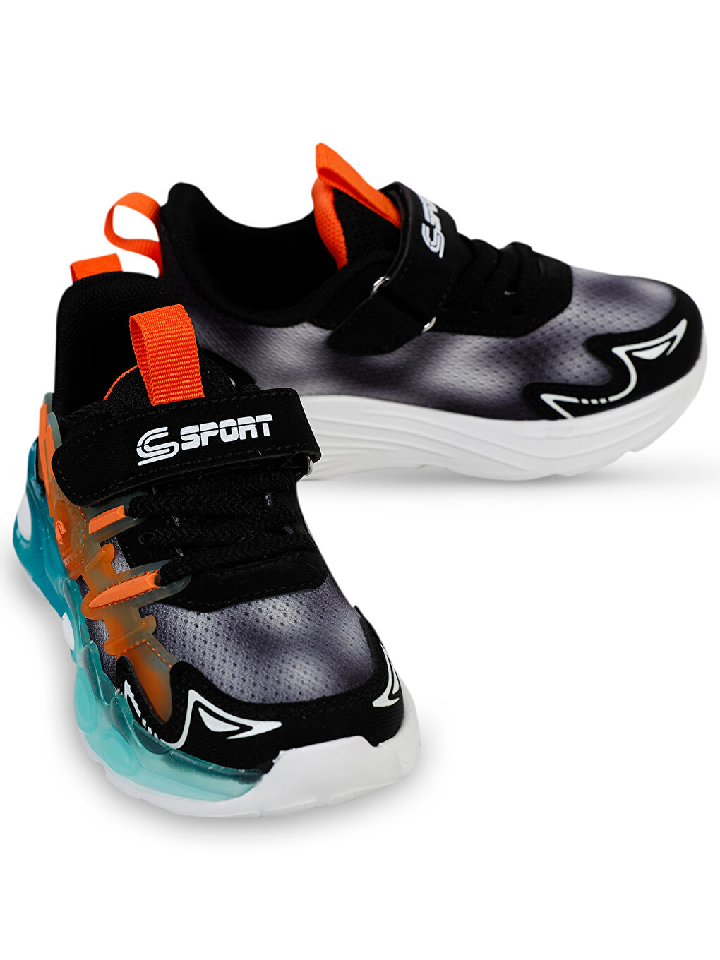 Sport Erkek Çocuk Spor Ayakkabı 26-30 Numara Siyah-Turuncu-1