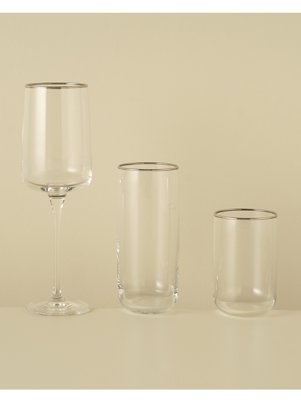 Gri Premium Bardak-kadeh Seti 36'lı Silver-1