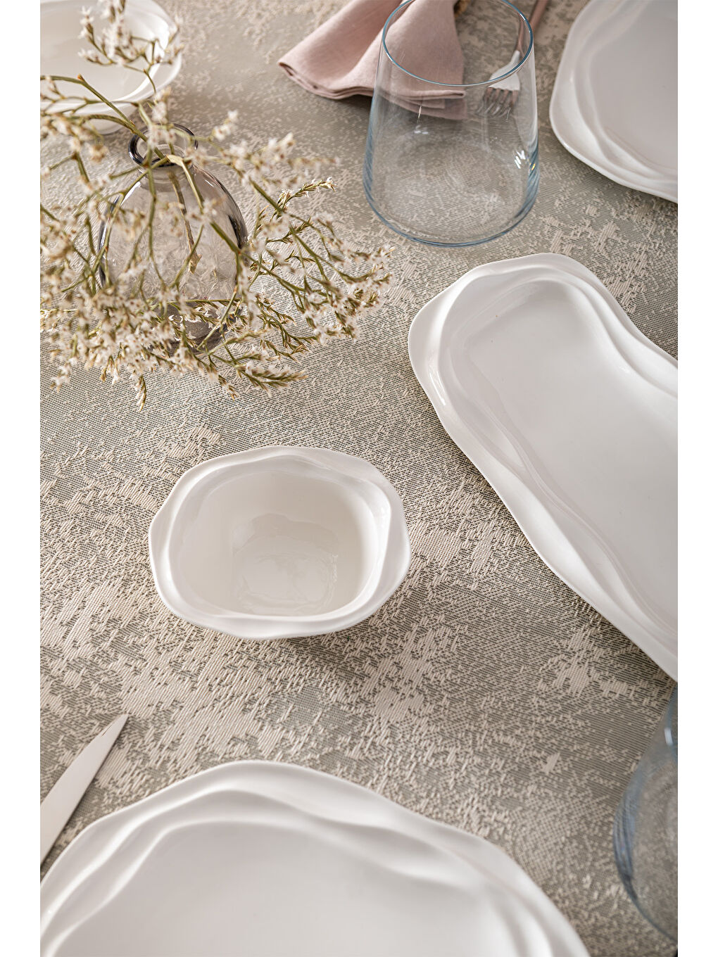 Beyaz Royal 14 Parça 6 Kişilik Kahvaltı Takımı-4