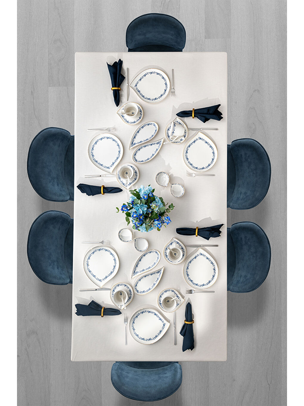 Beyaz Casilda Porselen 32 Parça 6 Kişilik Kahvaltı/Servis Takımı-4