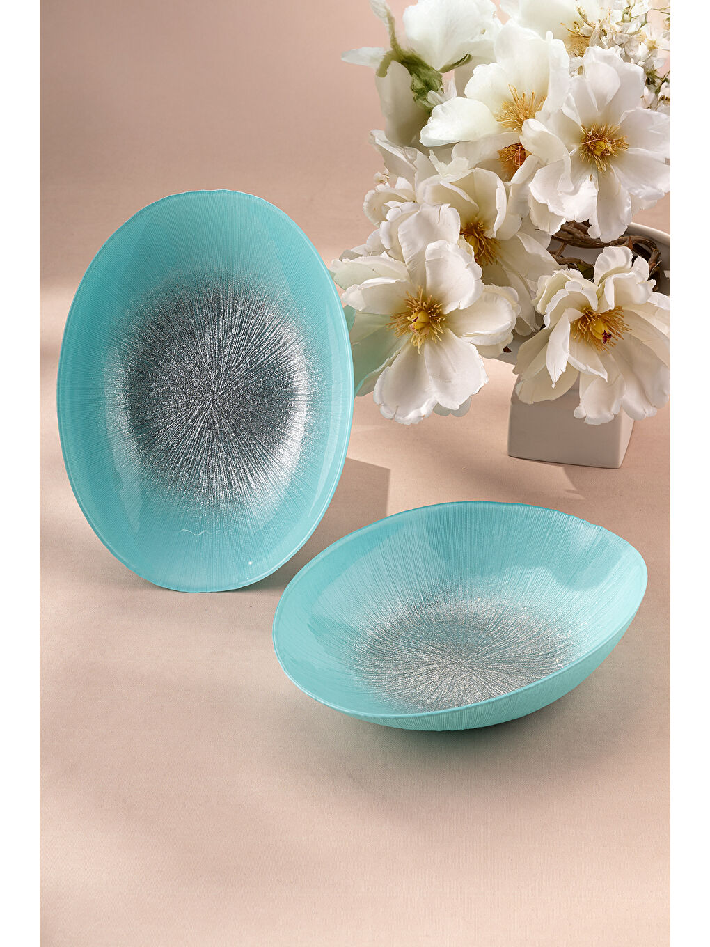 Pastel 2 Parça Cam Gondol 30 cm Mavi-4