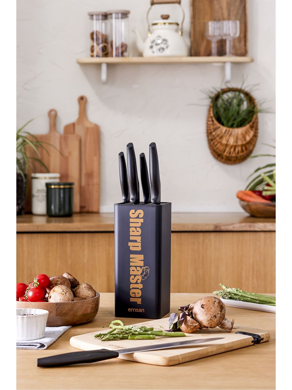Siyah Sharp Master 6 Parça Bıçak Seti-4