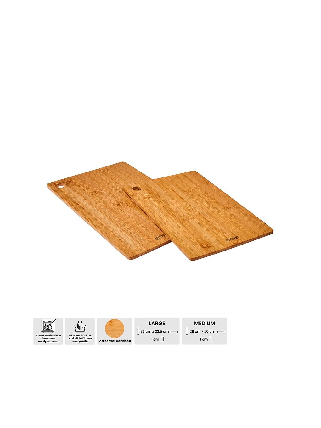 Kahverengi Bambu Master Chop 2'li Kesme Tahtası-5