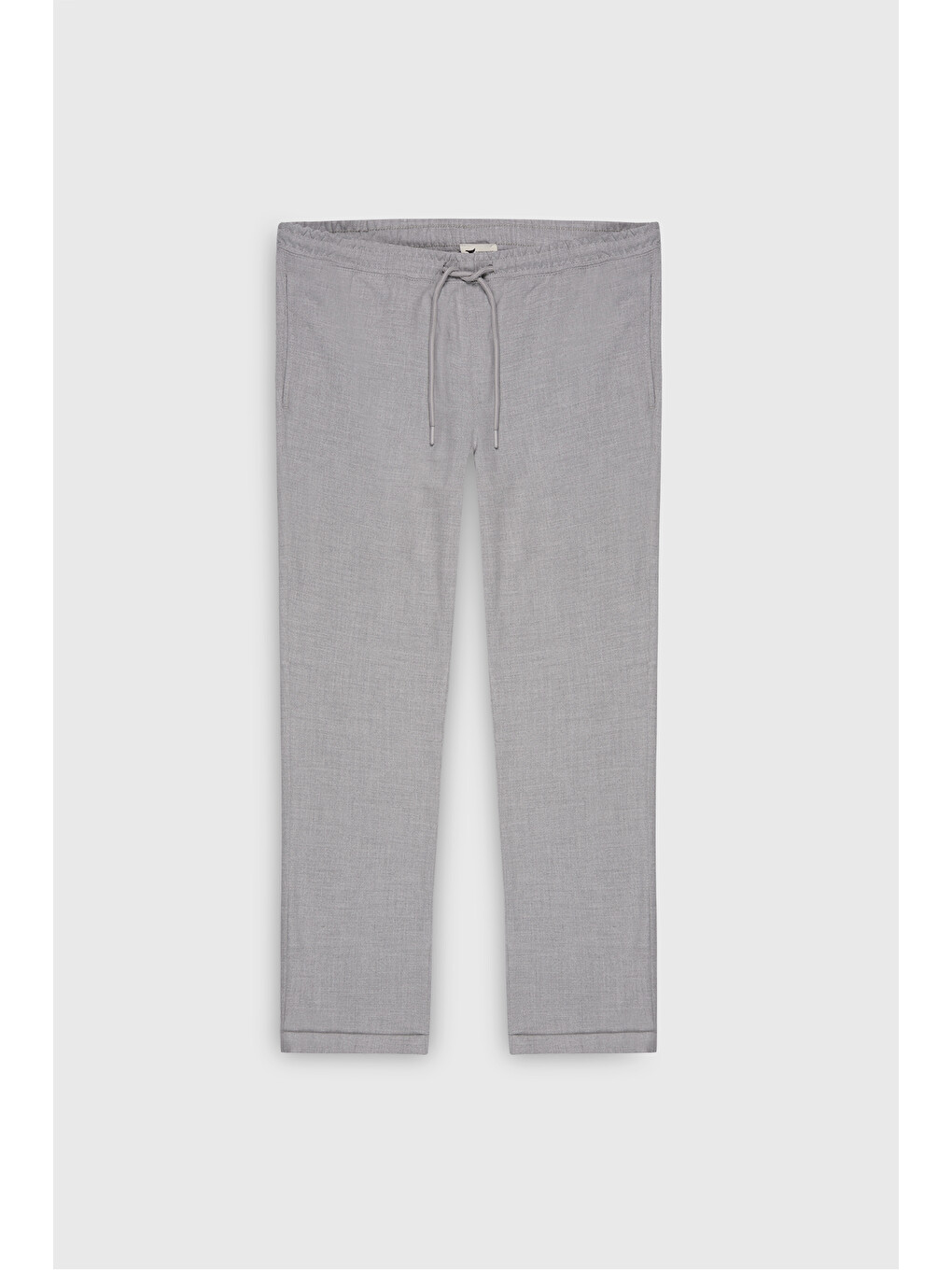 Erkek Gri Slim Fit Rahat Kesim Beli Bağlamalı Yan Cepli Jogger Pantolon-9