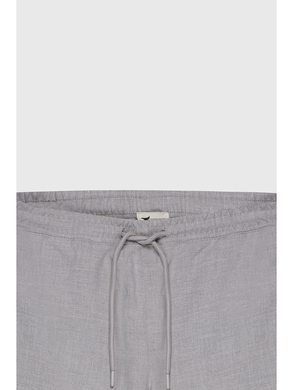 Erkek Gri Slim Fit Rahat Kesim Beli Bağlamalı Yan Cepli Jogger Pantolon-10