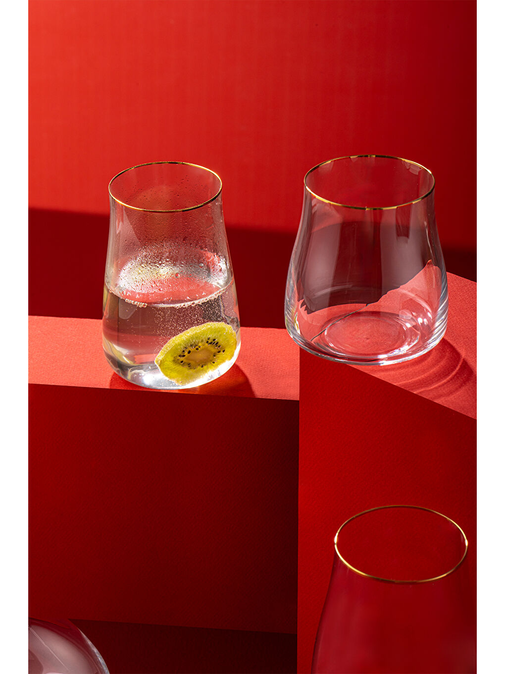 Renksiz Brillante 19 Parça Bardak Seti Gold-4