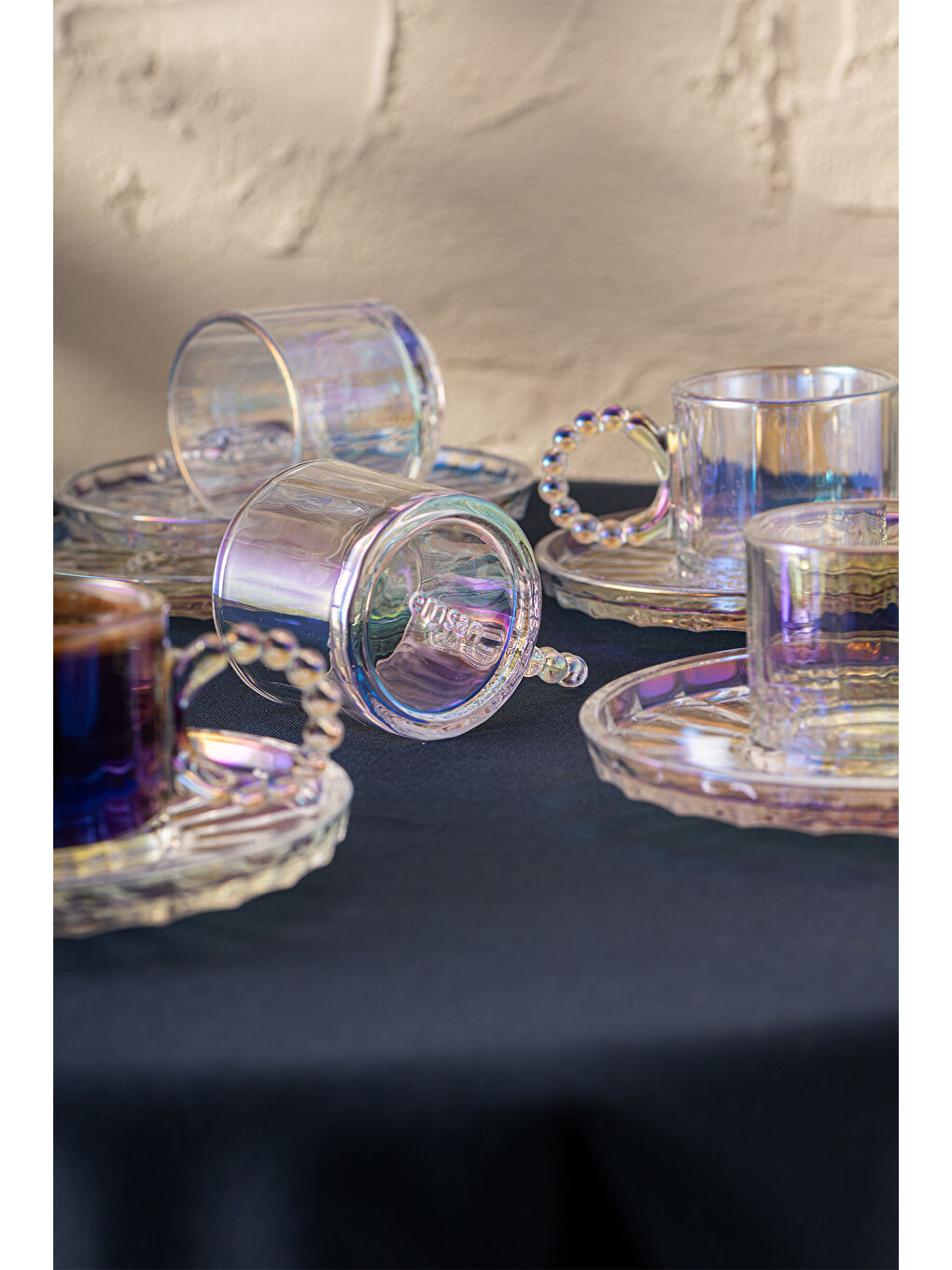 Renksiz Muhabbet 100 ml 6'lı Kahve Fincan Takımı-4