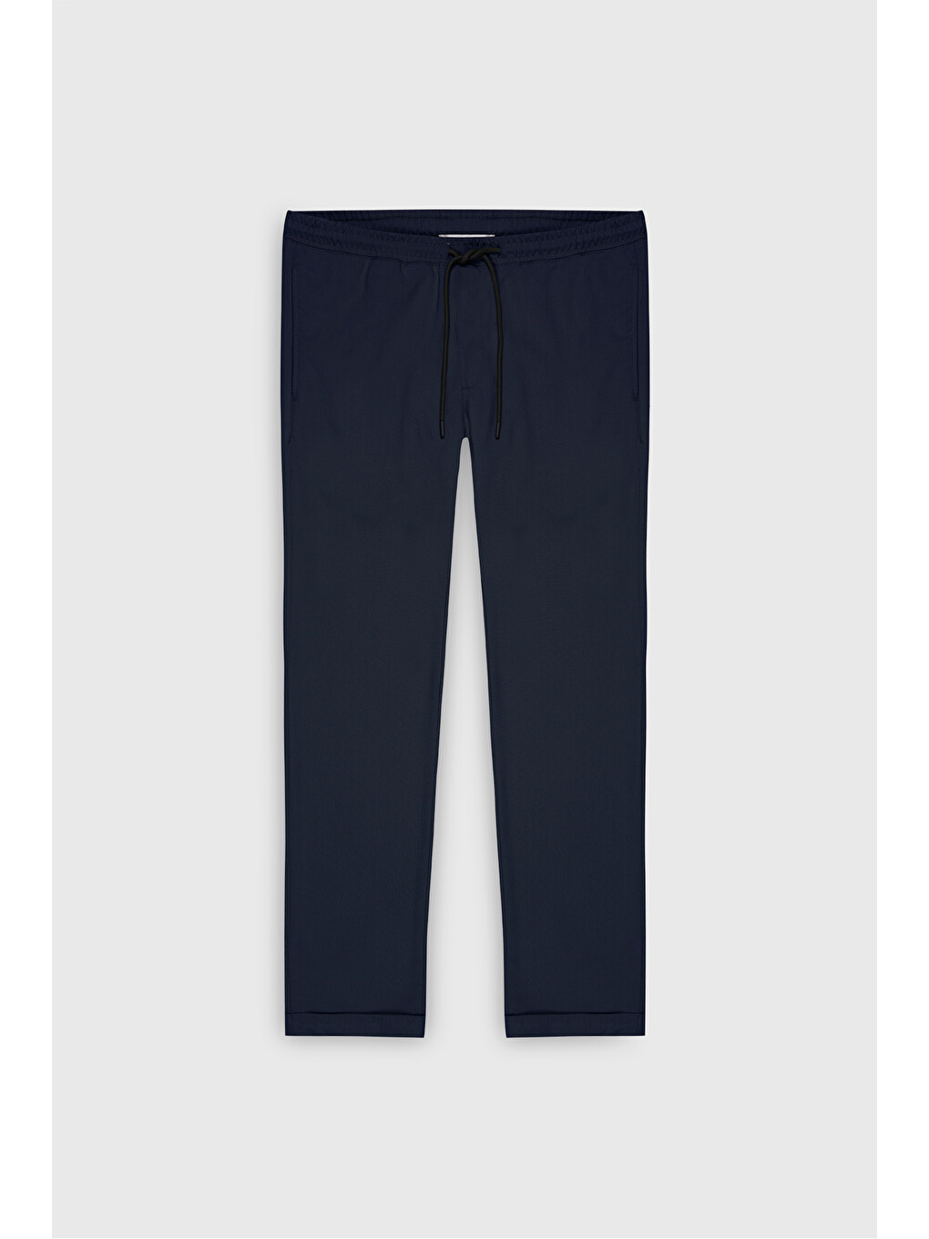 Erkek Lacivert Slim Fit Rahat Kesim Beli Bağlamalı Yan Cepli Jogger Pantolon-8
