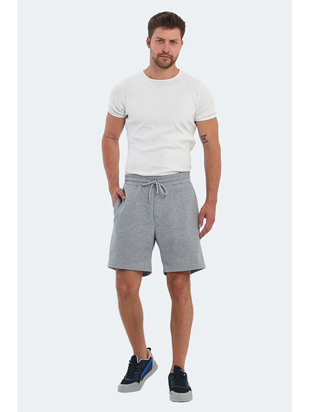 VIRTUALLY I Erkek Cepli Gri Şort-4