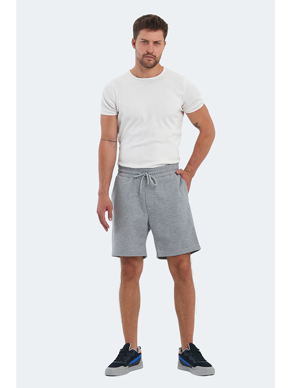 VIRTUALLY I Erkek Cepli Gri Şort-6