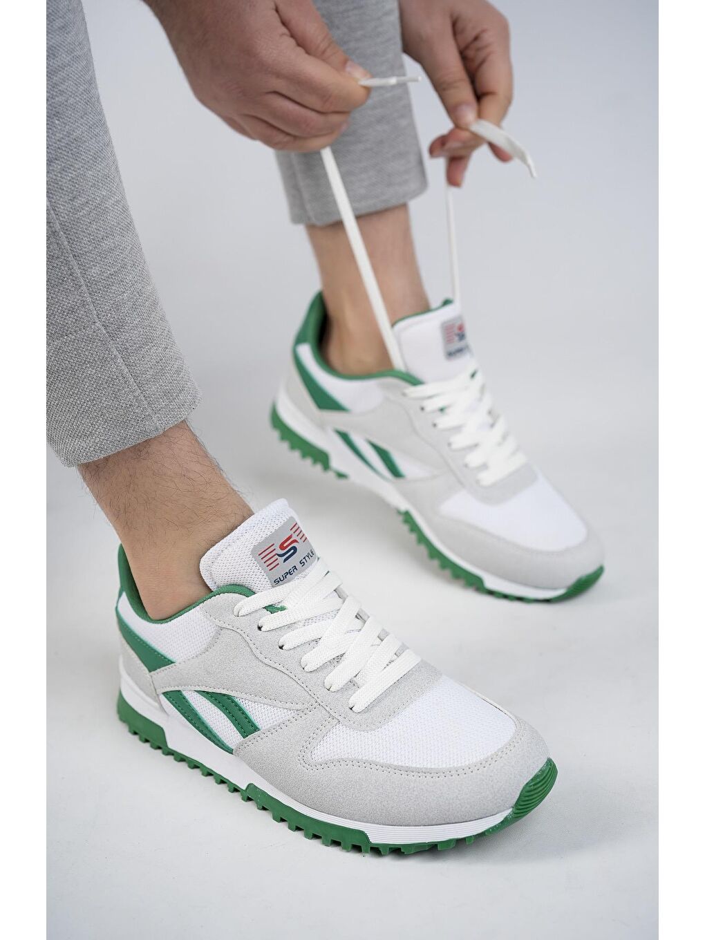 Muggo Yeşil Elvis Unisex Ortopedik Günlük  Yürüyüş Koşu Sneaker Spor Ayakkabı - 1