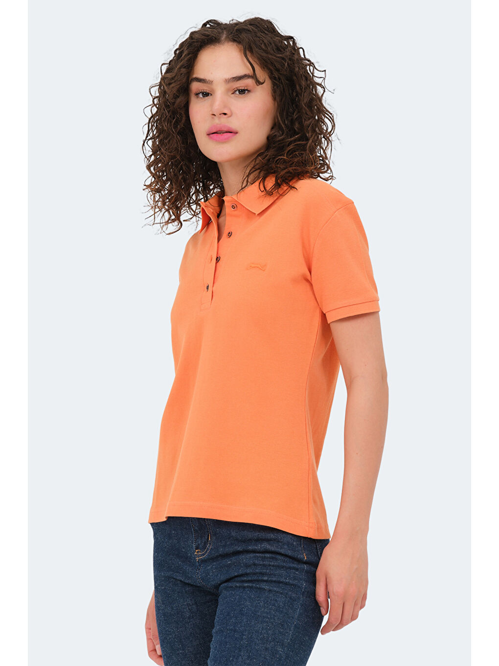 VERA I Kadın Polo Yaka Turuncu Tişört-2
