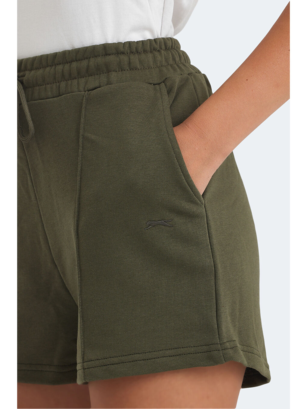 VIXI Kadın Cepli Haki Şort-4