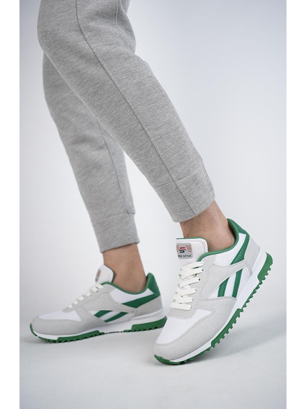 Muggo Yeşil Elvis Unisex Ortopedik Günlük  Yürüyüş Koşu Sneaker Spor Ayakkabı - 4