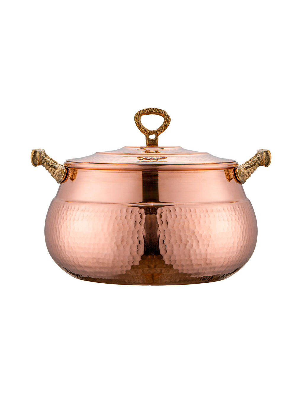 Turuncu Göbeklitepe Bakır Güveç Tencere 22 cm-4