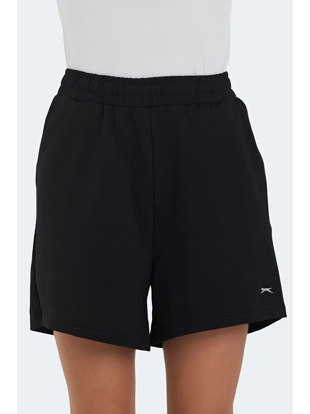 VIKENTI Kadın Cepli Siyah Şort