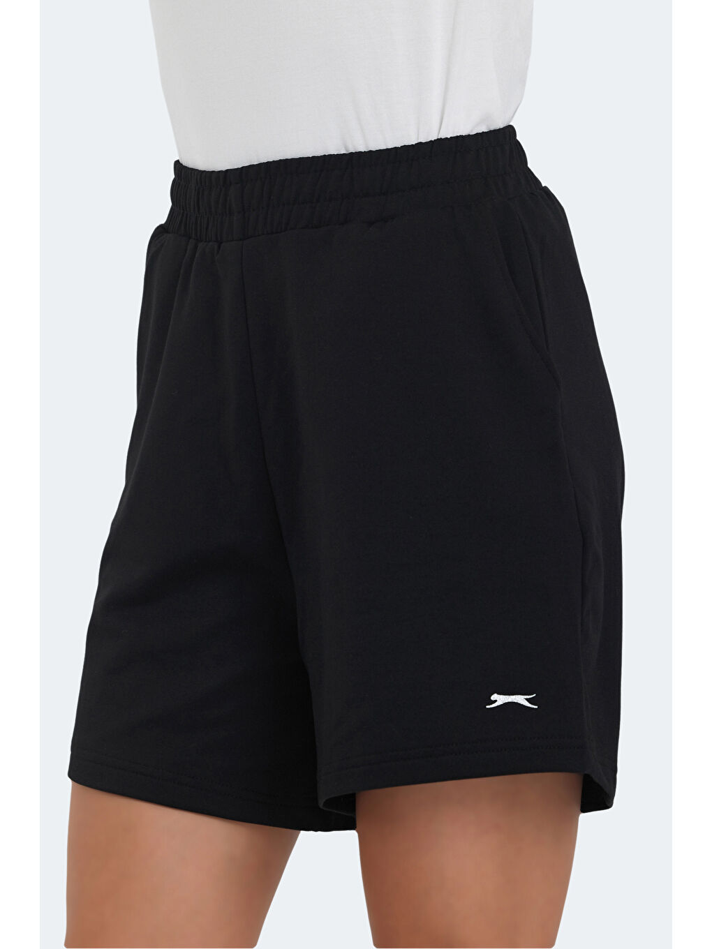 VIKENTI Kadın Cepli Siyah Şort-1