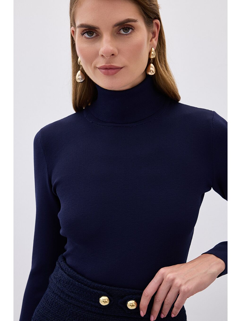 Tam Balıkçı Triko - Lacivert-1