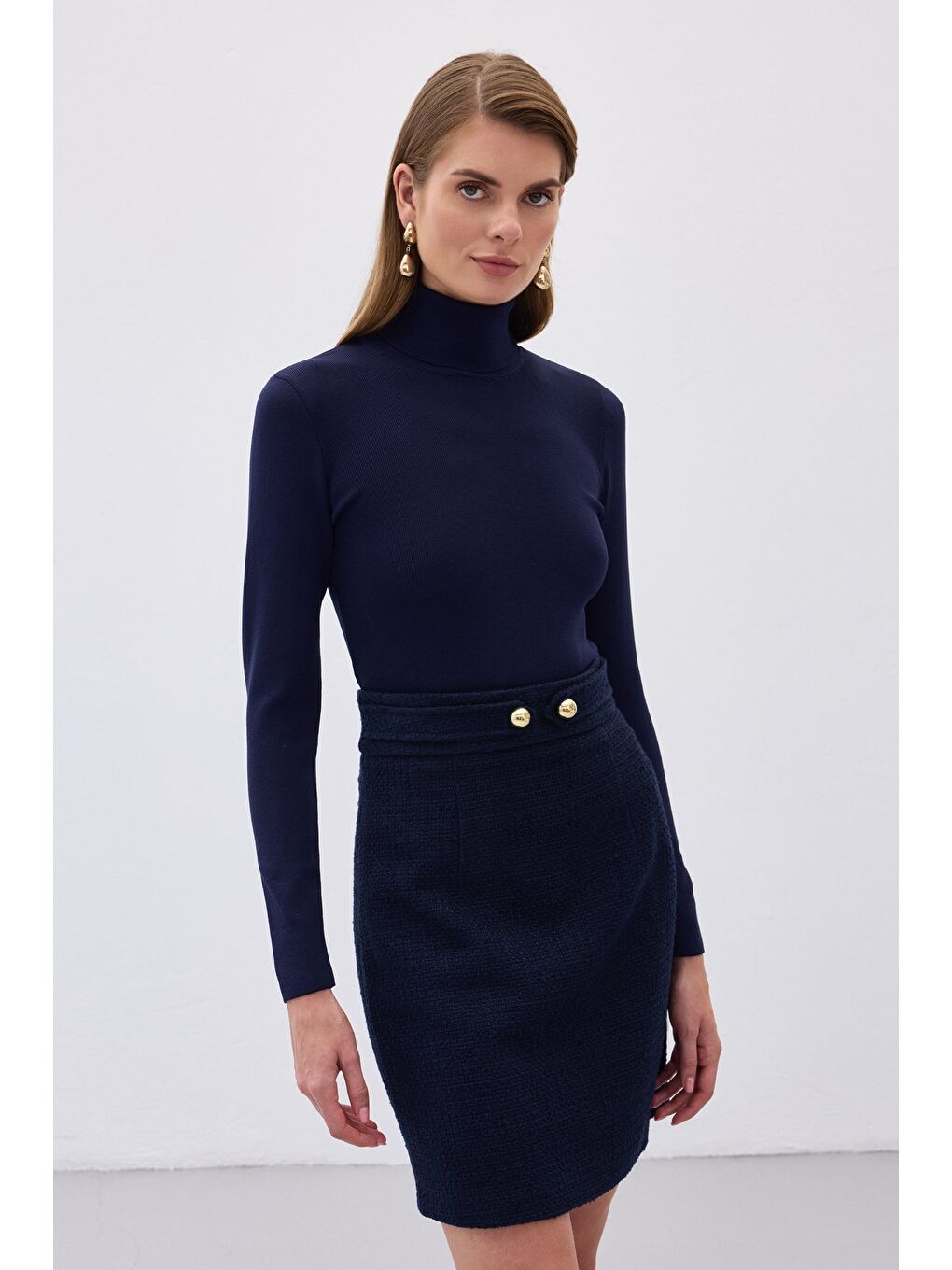 Tam Balıkçı Triko - Lacivert-2