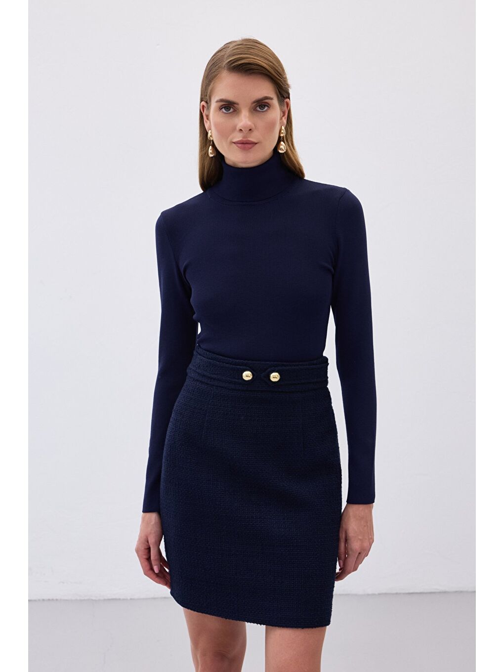 Tam Balıkçı Triko - Lacivert-3