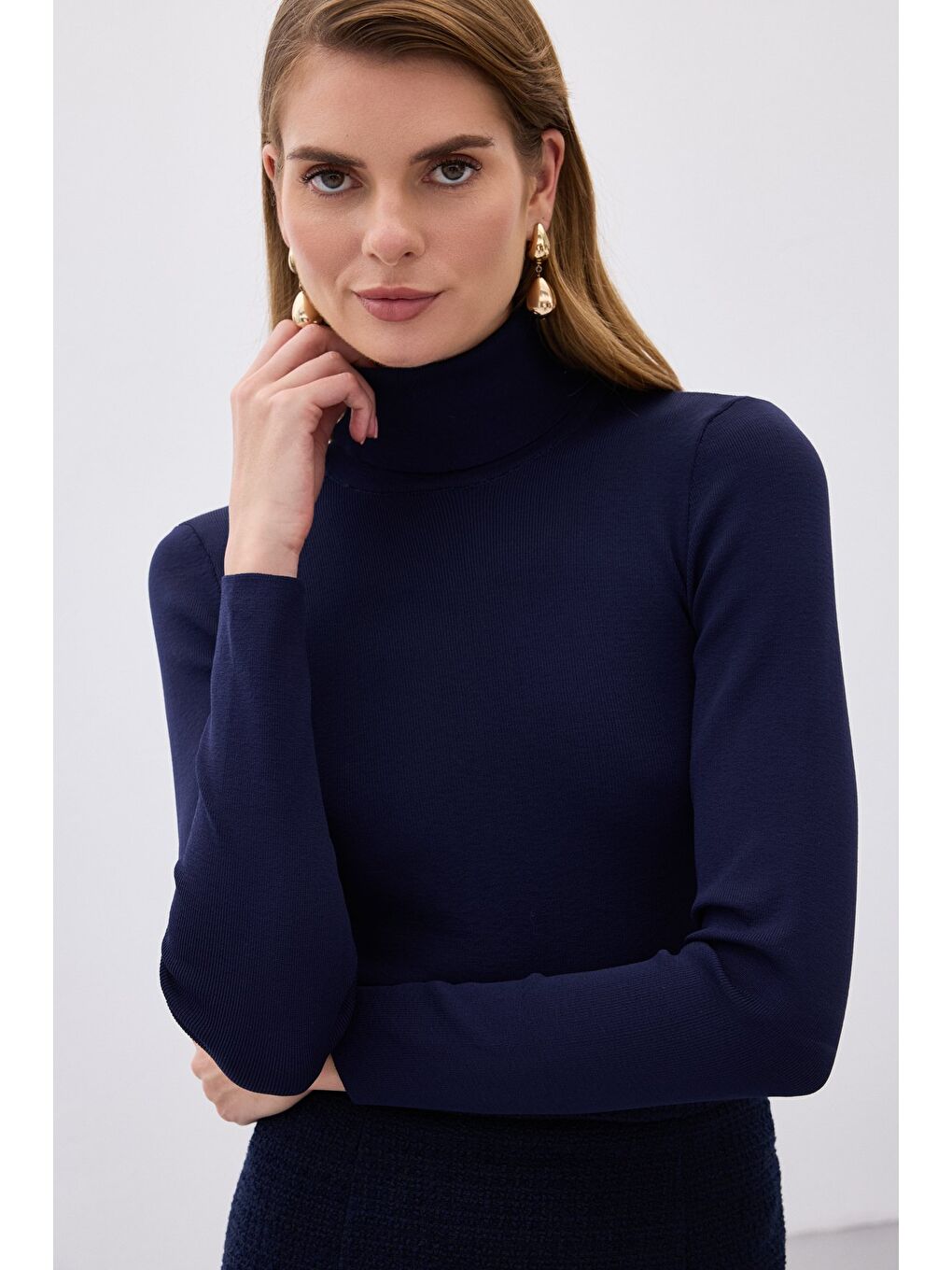 Tam Balıkçı Triko - Lacivert-7