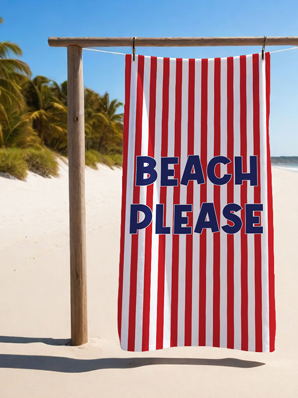 Karışık Baskılı Plaj Havlusu-1