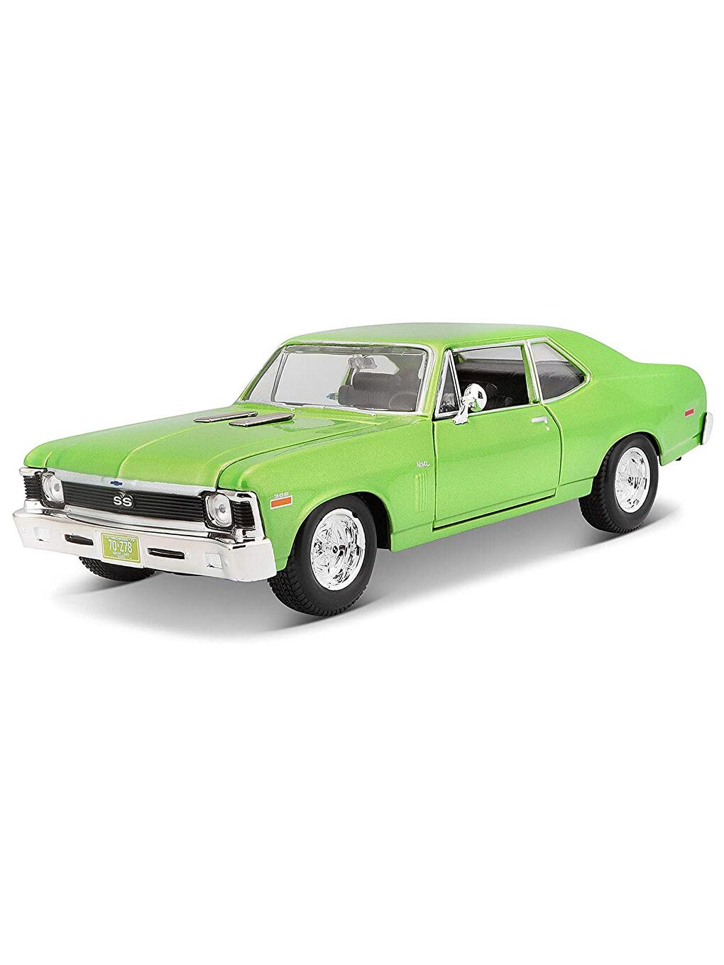 Maisto Karışık 1/24 1970 Model Chevrolet Nova SS - Yeşil - 1