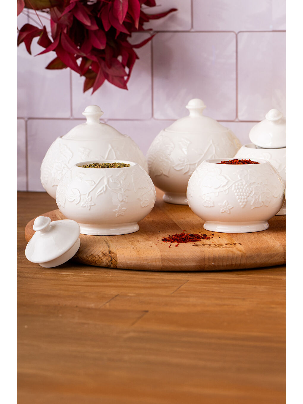 Beyaz Grape 5'li Baharat Takımı-4