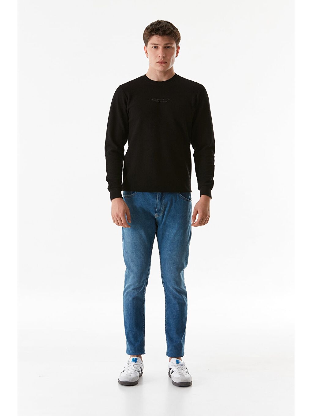 Mavi Fermuarlı Skinny Jean Pantolon