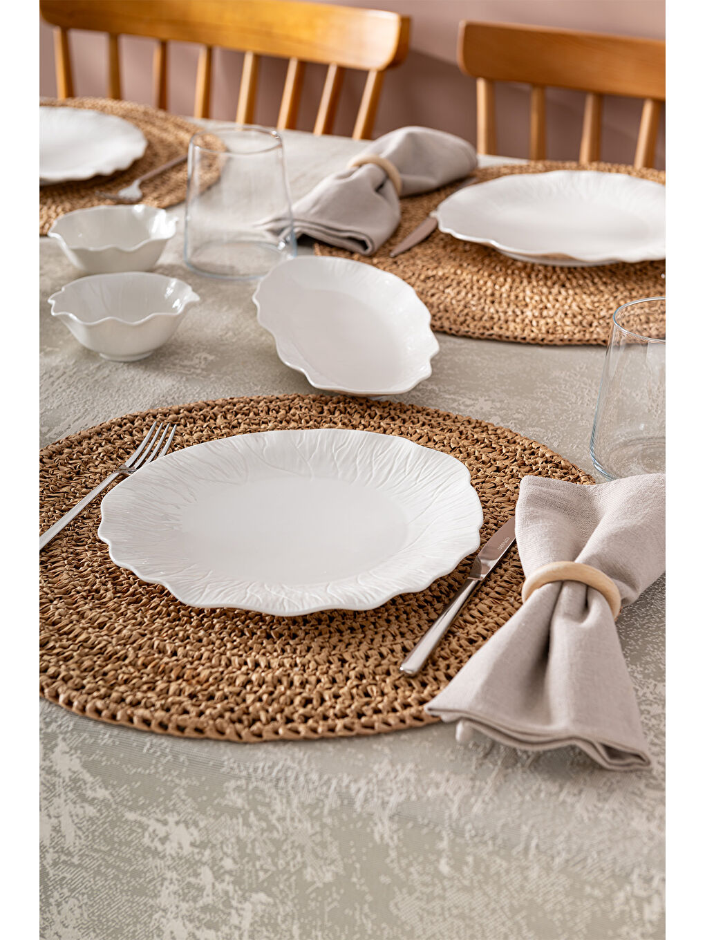 Beyaz Aren 14 Parça 6 Kişilik Kahvaltı Takımı-4