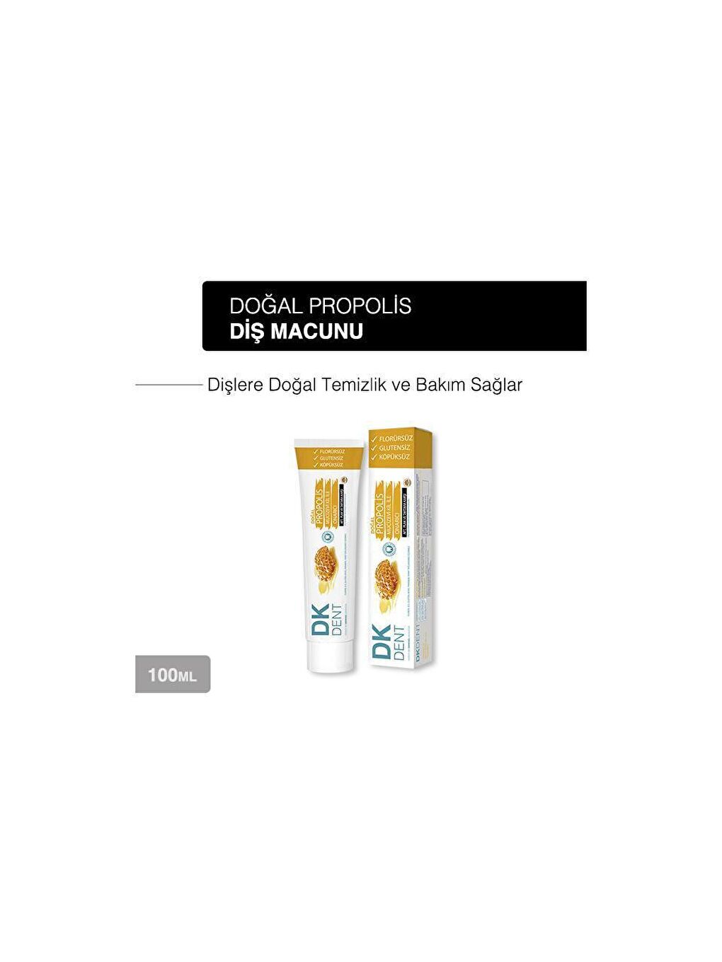 DERMOKIL Bej-Beyaz Propolis Florürsüz Doğal Diş Macunu 75 ml - 1