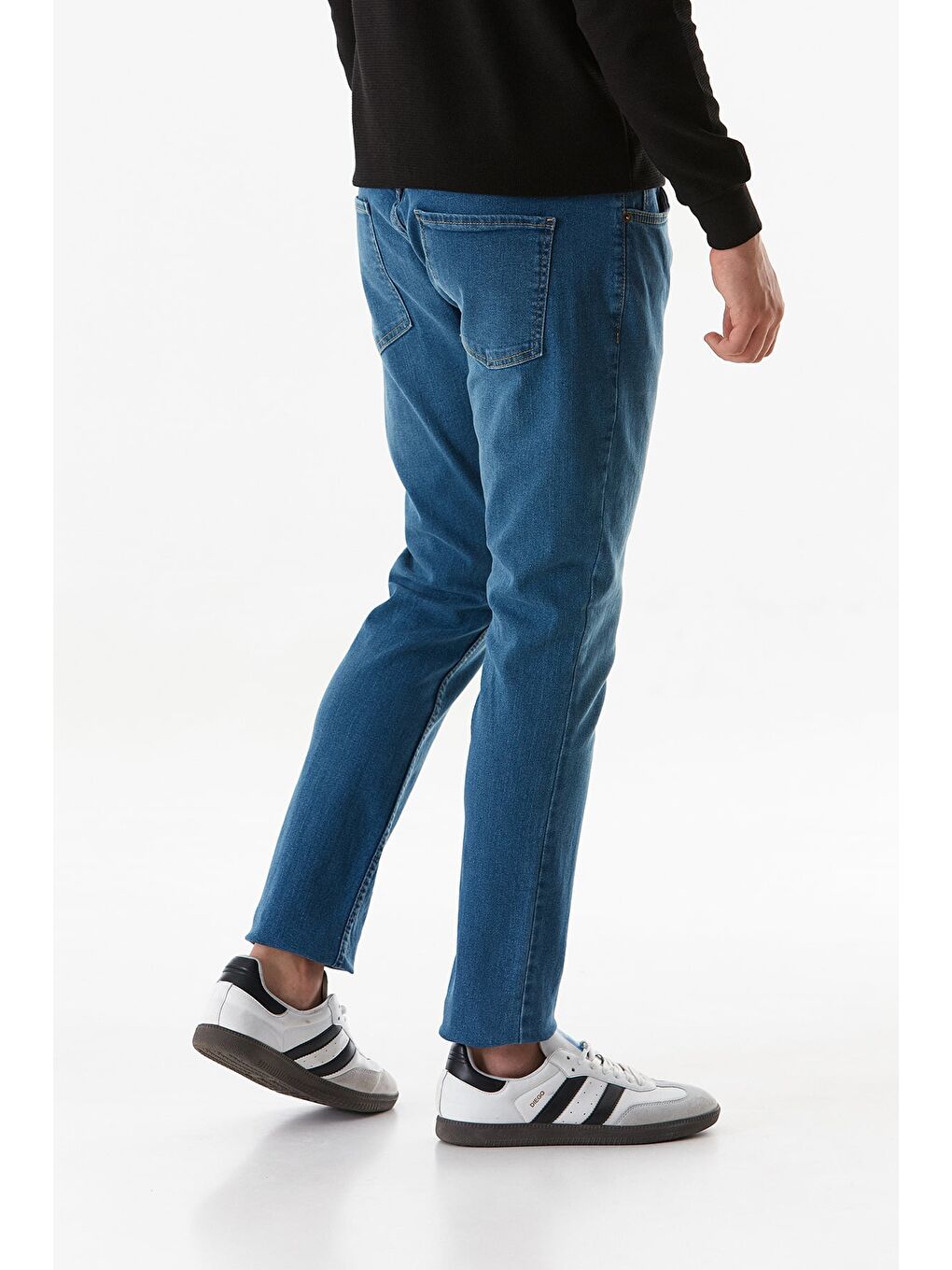 Mavi Fermuarlı Skinny Jean Pantolon-3