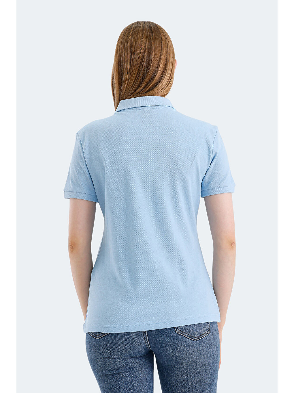 VERA I Kadın Polo Yaka Mavi Tişört-1