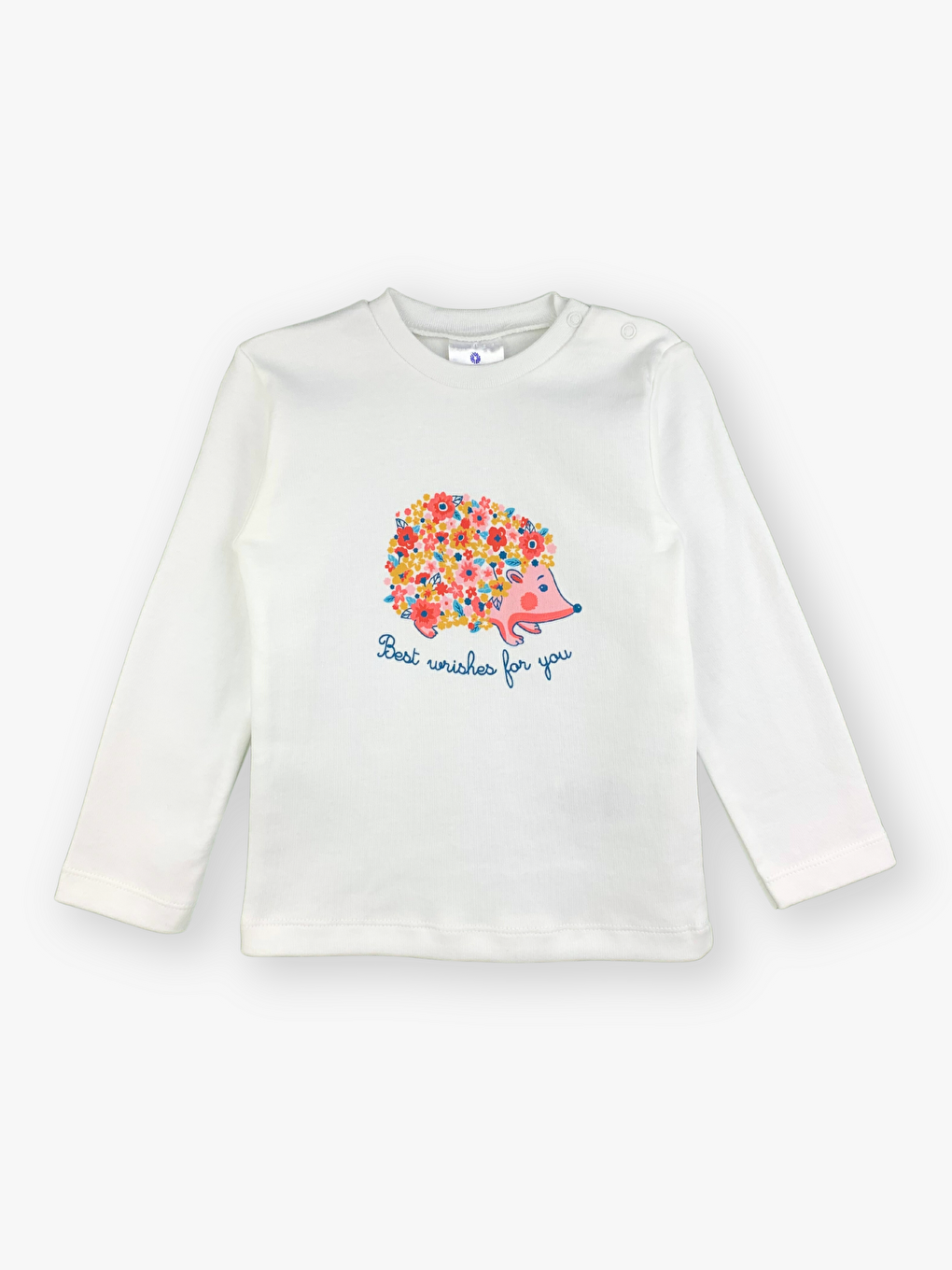 Ekru Bisiklet Yaka Uzun Kollu Kız Bebek Pijama Takımı-1