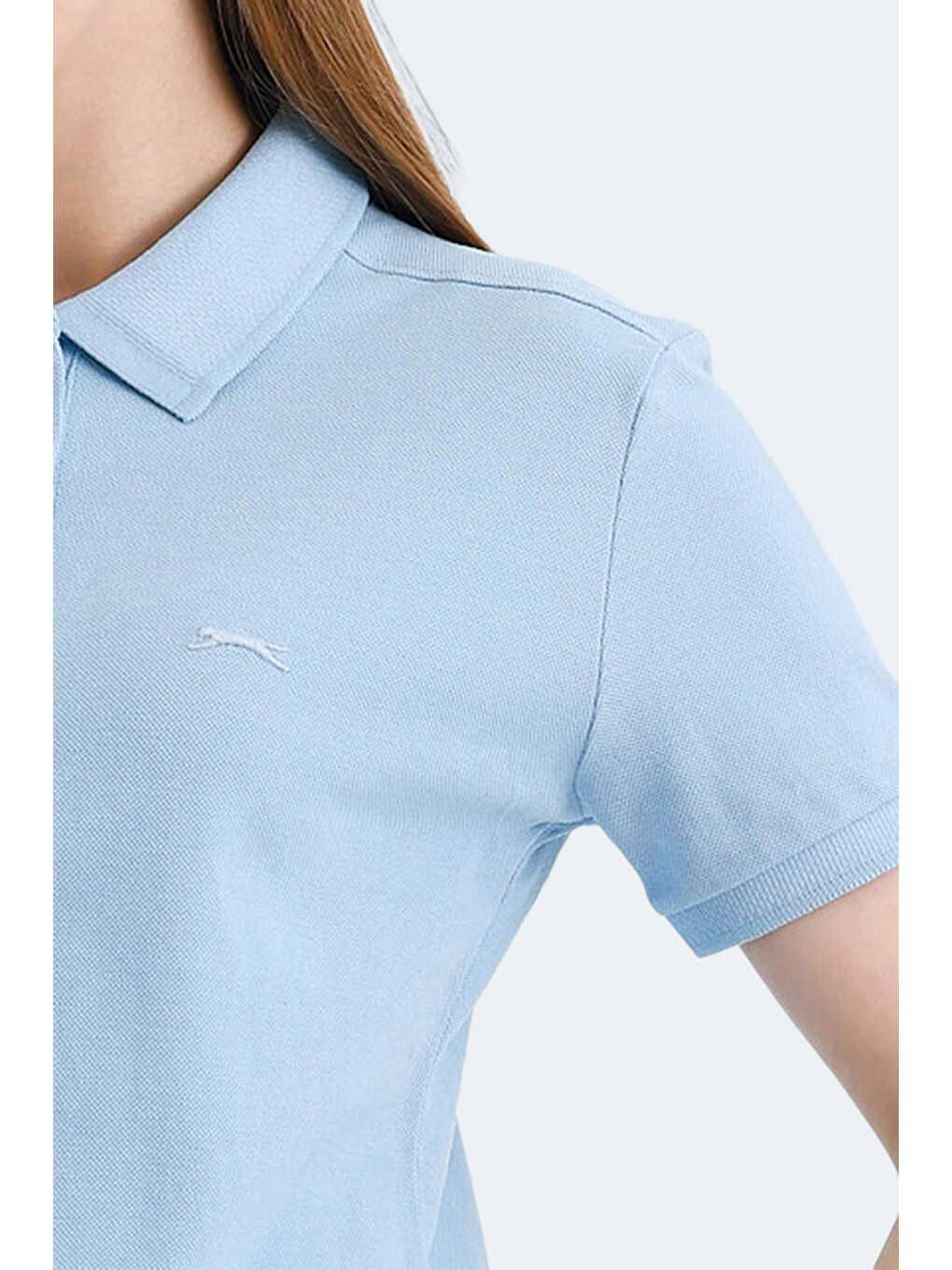 VERA I Kadın Polo Yaka Mavi Tişört-5