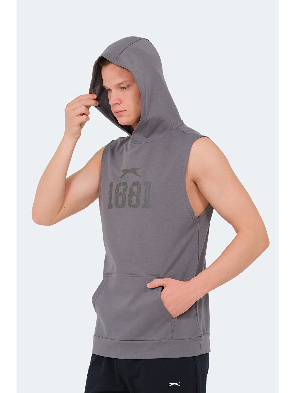 VASILISA Erkek Kolsuz Tişört Koyu Gri-2