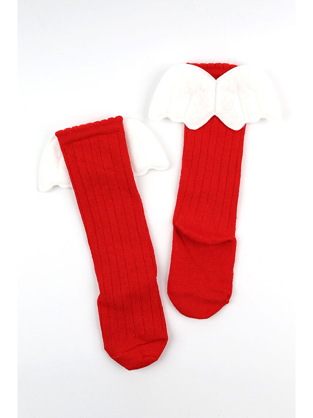 Kırmızı Kanatlı Kız Çocuk Çorap-1