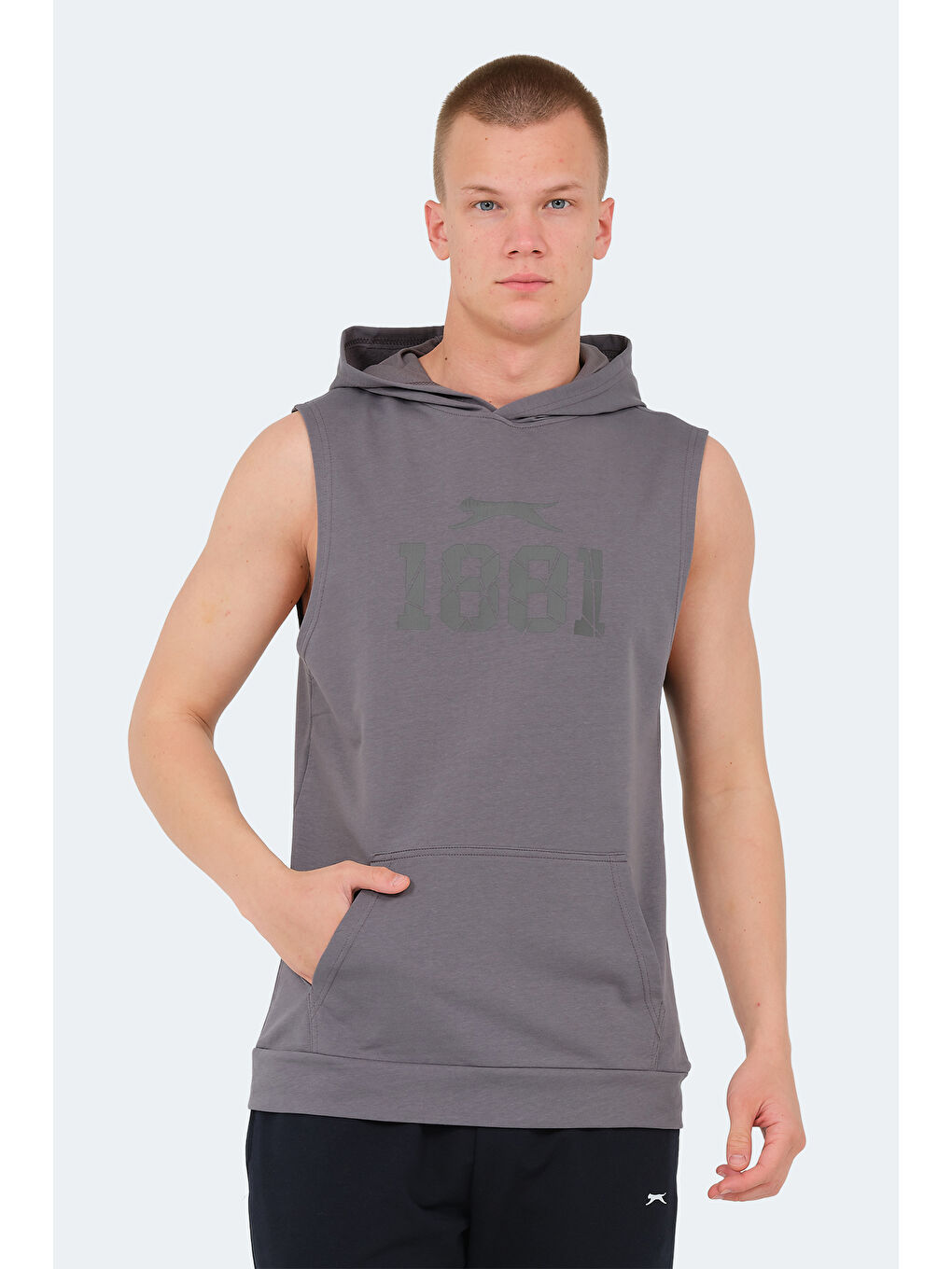 VASILISA Erkek Kolsuz Tişört Koyu Gri-4