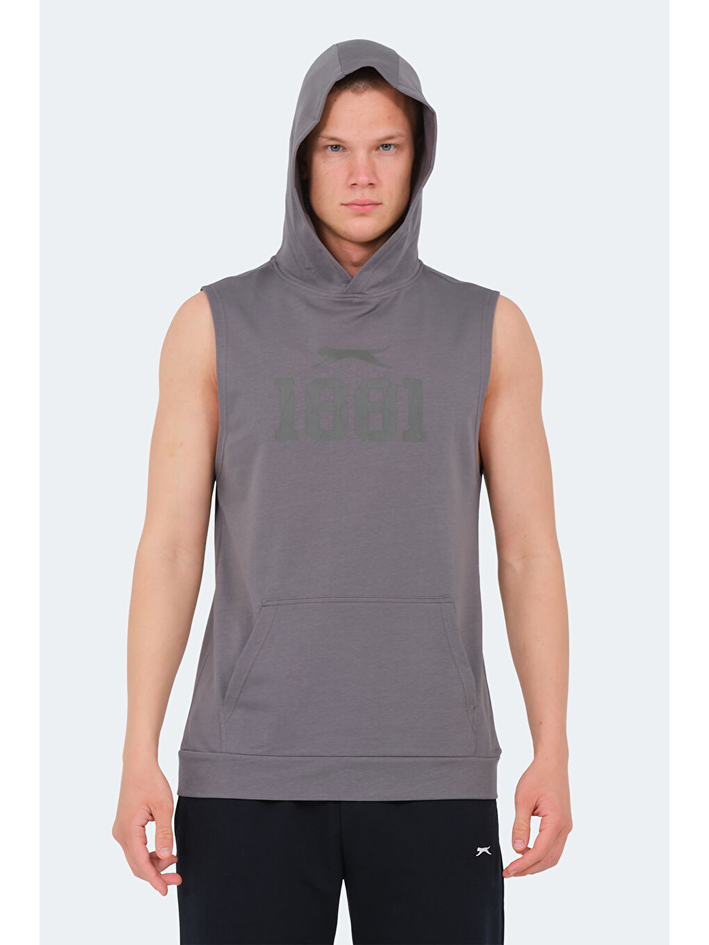 VASILISA Erkek Kolsuz Tişört Koyu Gri-5