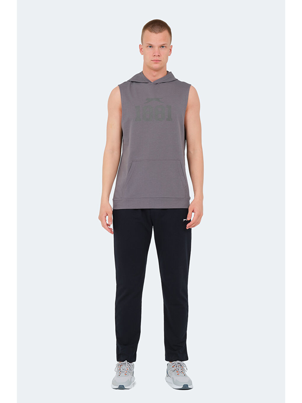 VASILISA Erkek Kolsuz Tişört Koyu Gri-6