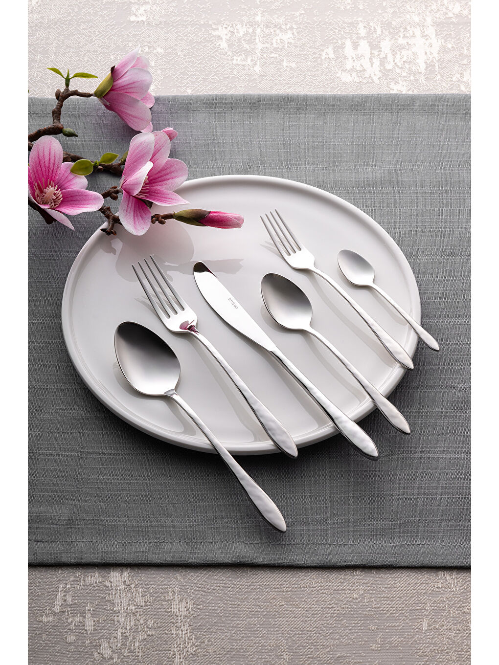 Gri Akasya 72 Parça Kutulu Çatal Kaşık Bıçak Takımı-5