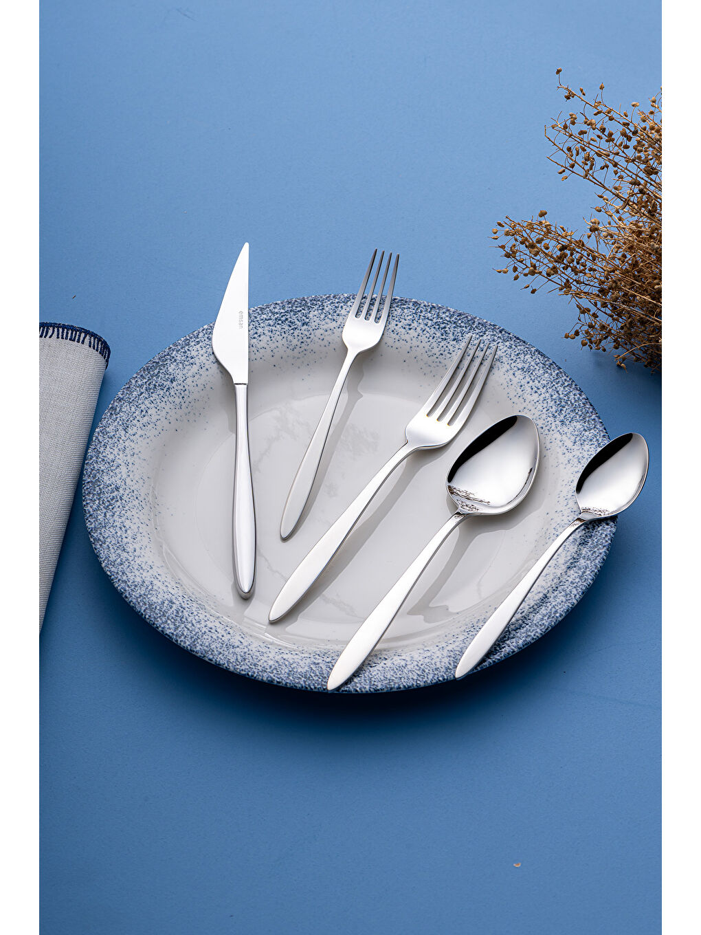 Gri Yakamoz 60 Parça 12 Kişilik Kutulu Çatal Kaşık Bıçak Takımı-4