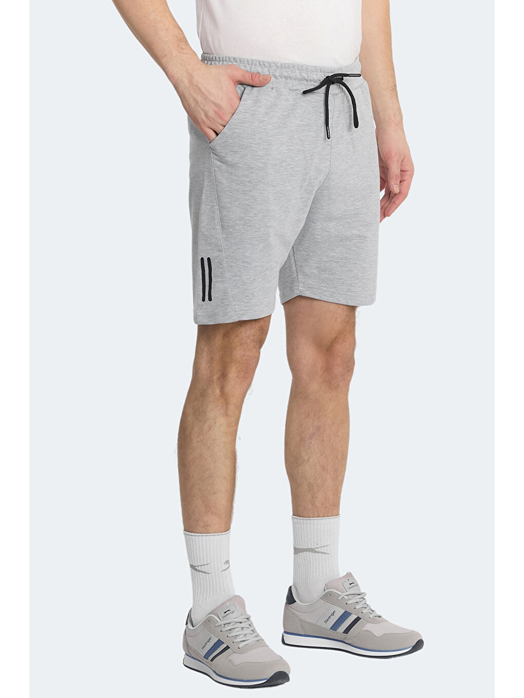 NASTYA IN Erkek Cepli Gri Şort-2