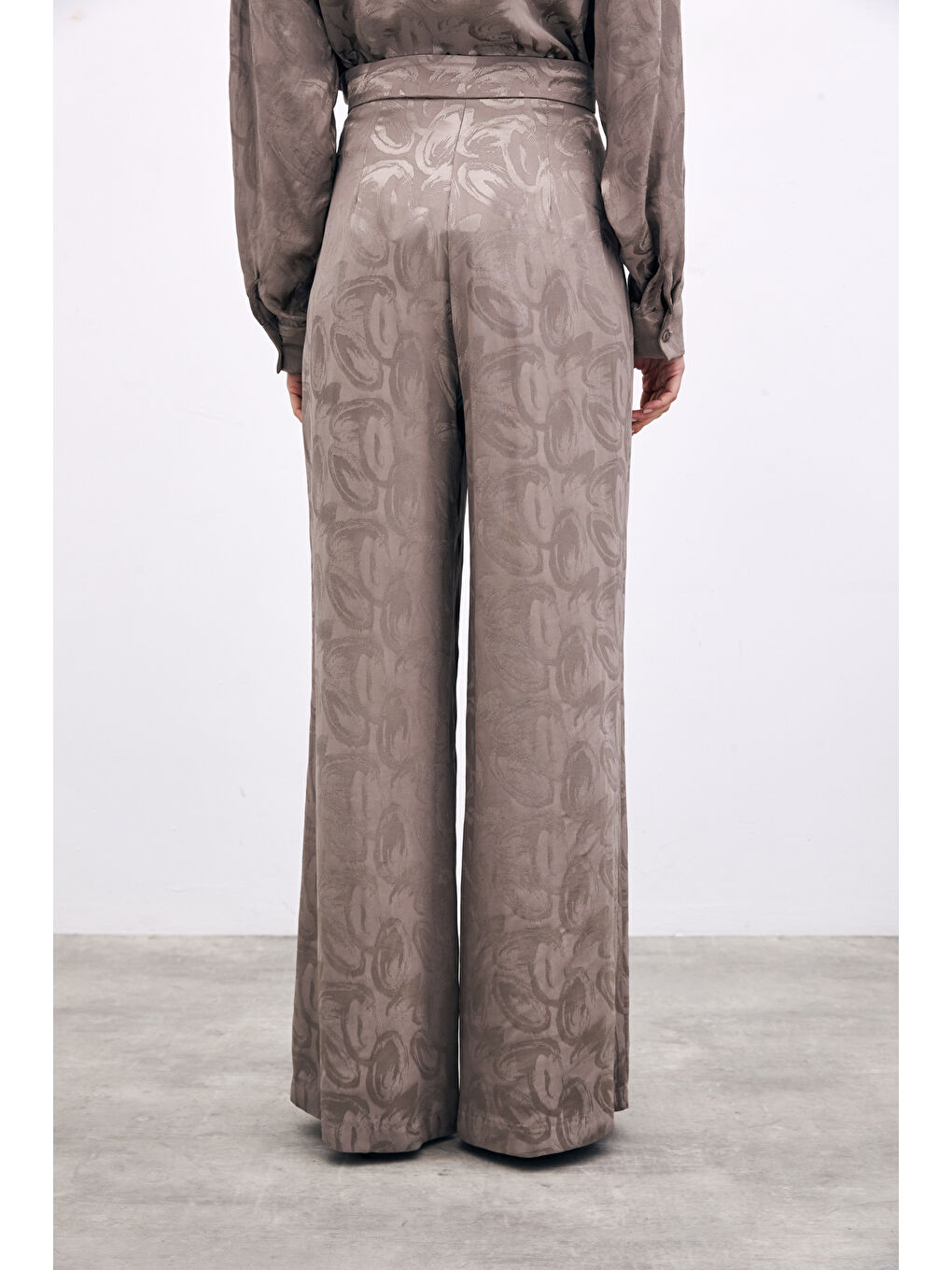 Bej Jakarlı Salaş Pantolon - Vizon-6